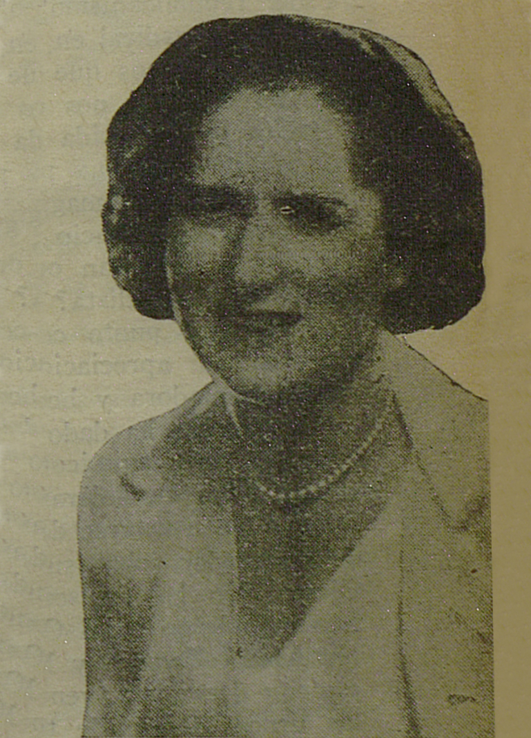 Retrato de mujer de un periódico.