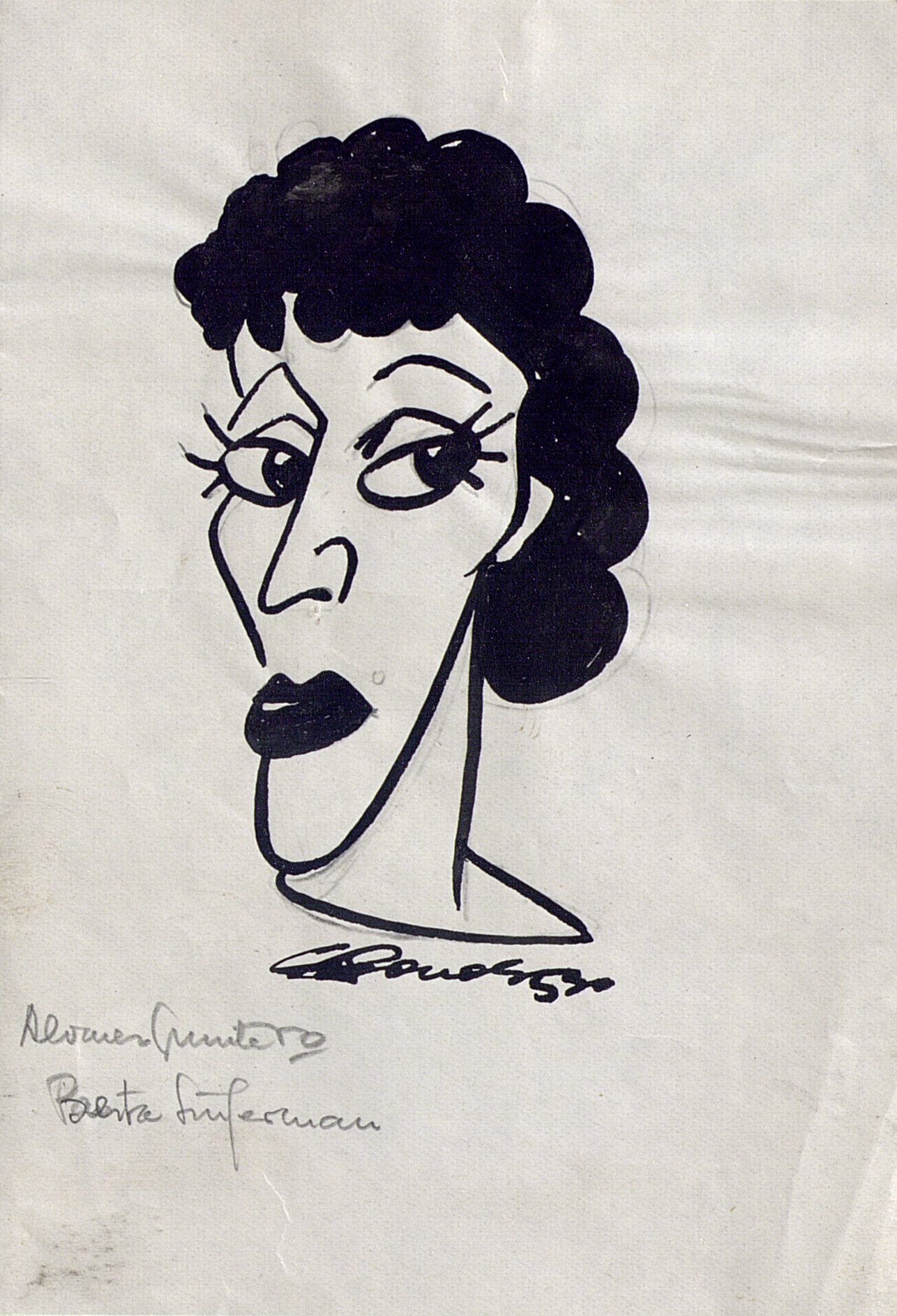 Caricatura de mujer.