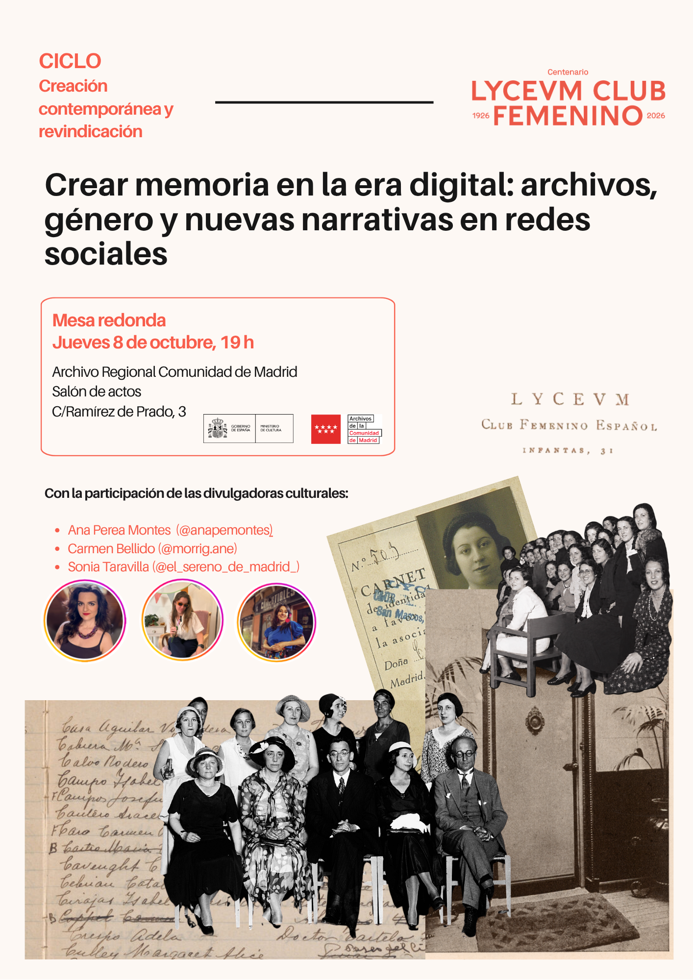 Cartel de la conferencia prevista para el 8 de octubre